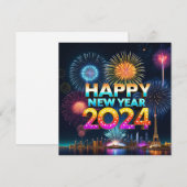 2024年新年のフラットカード シーズンカード (正面/裏面)