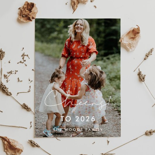 2024年新年の写真へのミニマル応援 シーズンカード