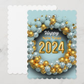 2024年新年の挨拶カード シーズンカード (正面/裏面)