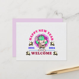 2024年新年の挨拶状 ポストカード