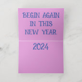 2024年新年の挨拶 箔シーズンカード (内側レイダウン)