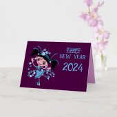 2024年新年の挨拶 箔シーズンカード (蘭)