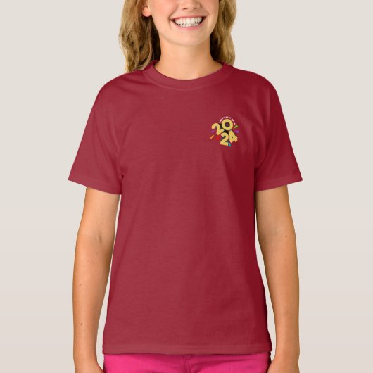 2024年新年の発表 |お子様 Tシャツ (正面)