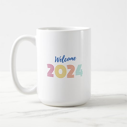 2024年新年へようこそ コーヒーマグカップ (左)