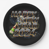 2024年新年エレガント大晦日パーティー ペーパープレート (正面)