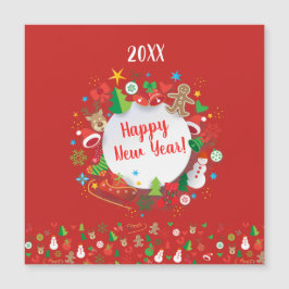 2024年新年クリスマスホリデー磁気カード