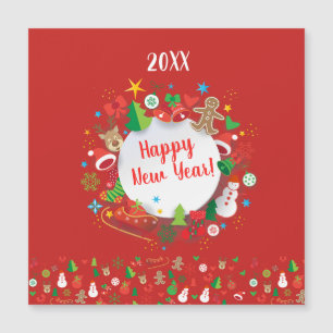2024年新年クリスマスホリデー磁気カード
