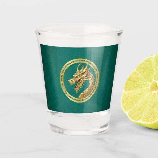 2024年新年パーティー中国の – 新年ドラゴン –  ショットグラス (正面)