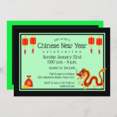 2024年新年中国の漫画ドラゴン 招待状 (正面/裏面)