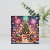 2024年新年花火クリスマスツリー星たち シーズンカード (スタンド正面)