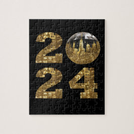 2024年新年 – ボール – ニューヨーク金ゴールド- ジグソーパズル