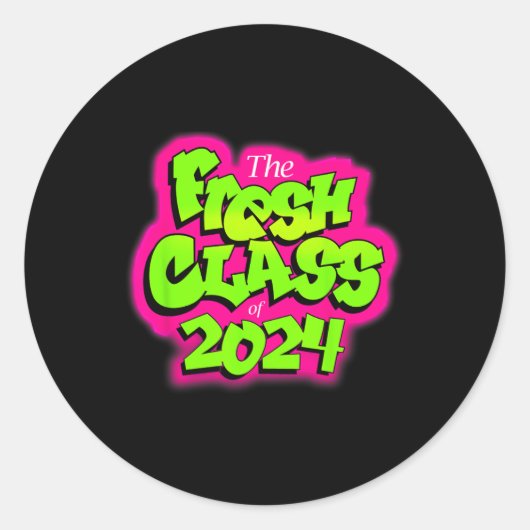 2024年新生90年代レトロテレビスタイル卒業 ラウンドシール (正面)