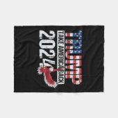 2024年旗 アメリカを取り戻せ メンズ レディース - トランプ 2024 フリースブランケット (正面(横))