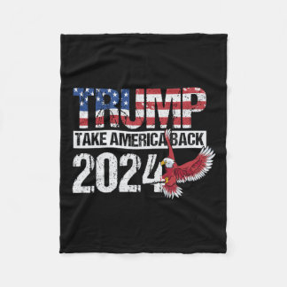 2024年旗 アメリカを取り戻せ メンズ レディース - トランプ 2024 フリースブランケット