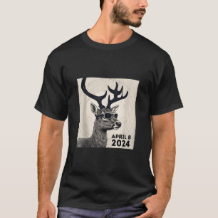 2024年日月日月日食4月8日鹿を見る Tシャツ