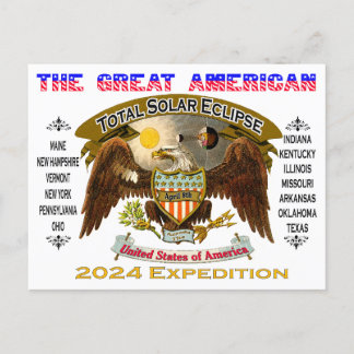 2024年日食太陽のポストカード合計 ポストカード