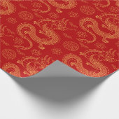 2024年旧暦ドラゴン中国のパターン ラッピングペーパー (角)