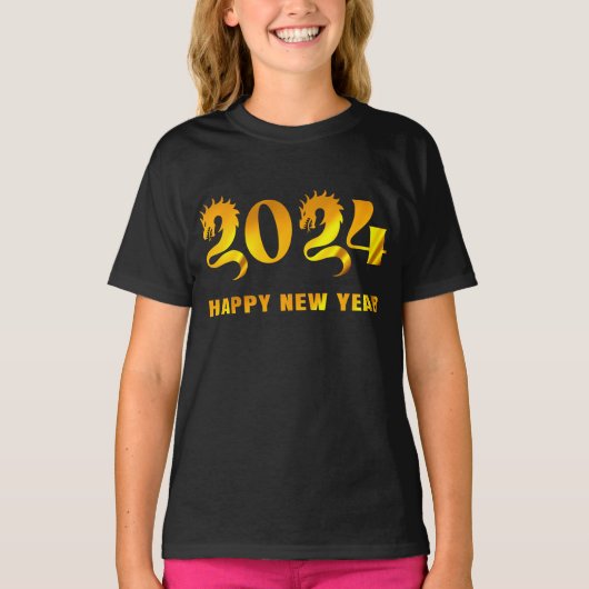 2024年明けましておめでとう Tシャツ (正面)