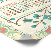 2024年暦年ビクトリアンアールヌーボー |カスタム ポスター (角)