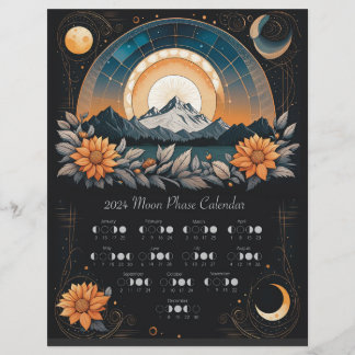 2024年月周期ひまわりカレンダー南ヘミ チラシ