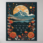 2024年月暦南半球 ポスター (正面)