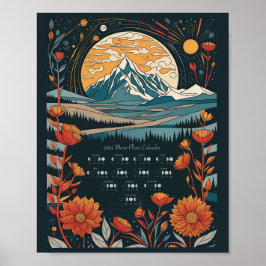 2024年月暦南半球 ポスター