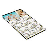 2024年月次カレンダーストライプ |写真カスタム写真 マグネット (右側)