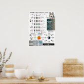 2024年月相天文学カレンダーポスター ポスター (キッチン)