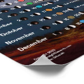 2024年月相天文学カレンダー ポスター (角)