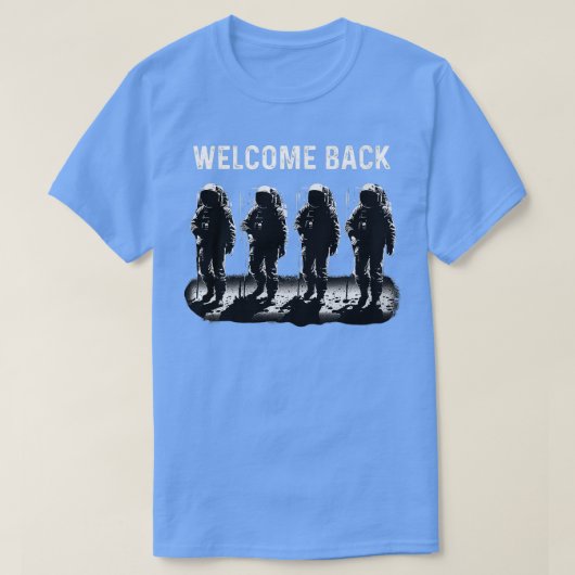 2024年月着陸ミッション宇宙飛行士プラネット Tシャツ (デザイン正面)