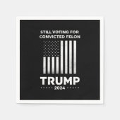 2024年有罪判決を受けたフェロン・トランプの投票 スタンダードカクテルナプキン (正面)