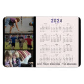 2024年正月の家族写真カレンダーの作成 マグネット (横)
