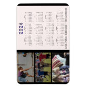 2024年正月の家族写真カレンダーの作成 マグネット (縦)