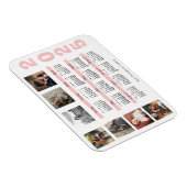 2024年正月カレンダー家族数々の写真コラージュ マグネット (右側)