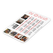 2024年正月カレンダー家族数々の写真コラージュ マグネット (左側)