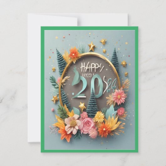 2024年正月ネイチャーお祝い 招待状 (正面)