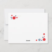 2024年正月中国の赤い折り紙ドラゴン シーズンカード (裏面)