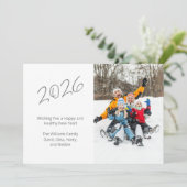 2024年正月家族の写真モダン シーズンカード (スタンド正面)