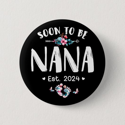 2024年母の日 初めてのママになる Nanaになる 缶バッジ (正面)