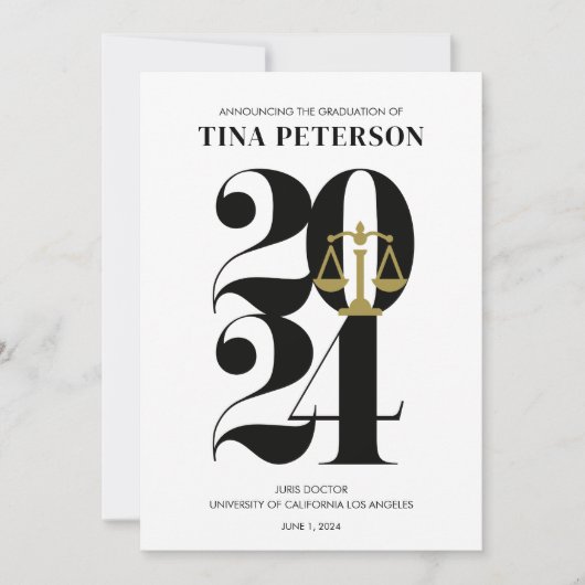 2024年法科卒業発表 招待状 (正面)