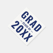2024年海軍ブルーとホワイト卒業の卒業クラス スタンダードカクテルナプキン (角)
