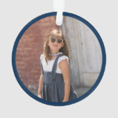 2024年海軍ブルーモダン卒業写真のクラス オーナメント (裏面)