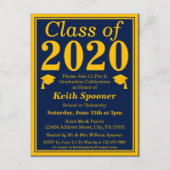 2024年海軍金ゴールド卒業 インビテーションポストカード (正面)