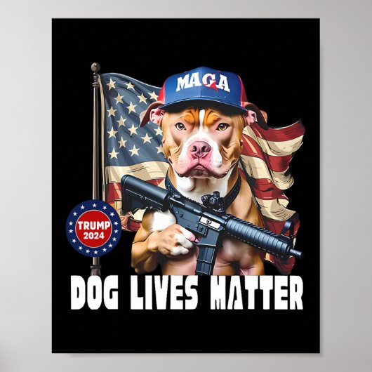 2024年犬おもしろい投票トランプ ポスター (正面)