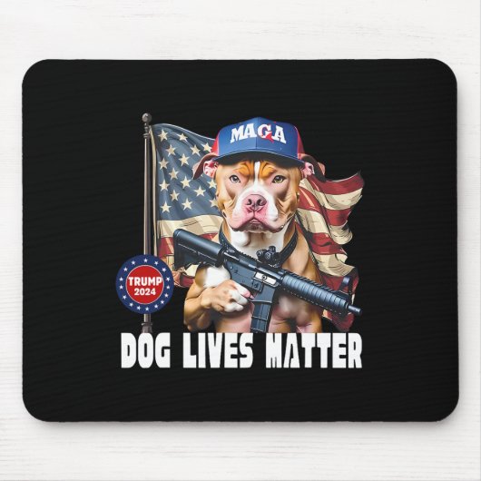 2024年犬おもしろい投票トランプ マウスパッド (正面)