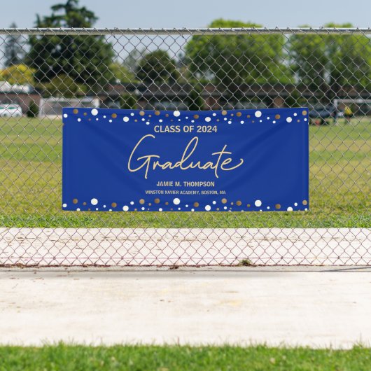 2024年王室の卒業のブルー金ゴールドクラス 横断幕 (インサイチュ)