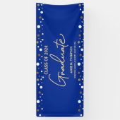 2024年王室の卒業のブルー金ゴールドクラス 横断幕 (縦)