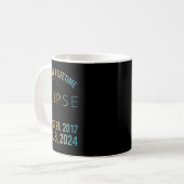 2024年生涯食太陽の2024の総巻き上げ コーヒーマグカップ (正面左)