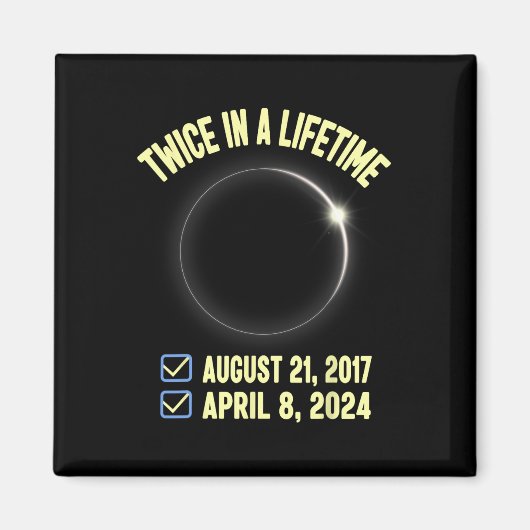 2024年生涯食太陽の2024の総巻き上げ マグネット (正面)