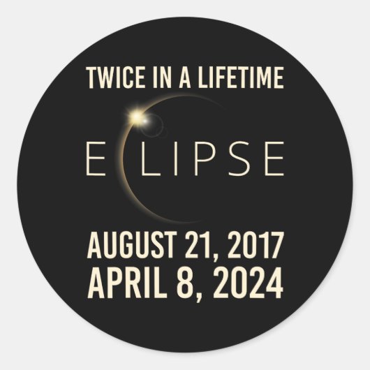 2024年生涯食太陽の2024の総巻き上げ ラウンドシール (正面)